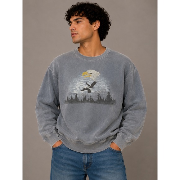 Northern Reflections Other - Northern Reflections Vintage Eagle Graphic Sweatshirt Blue Cotton Mens XL Canada